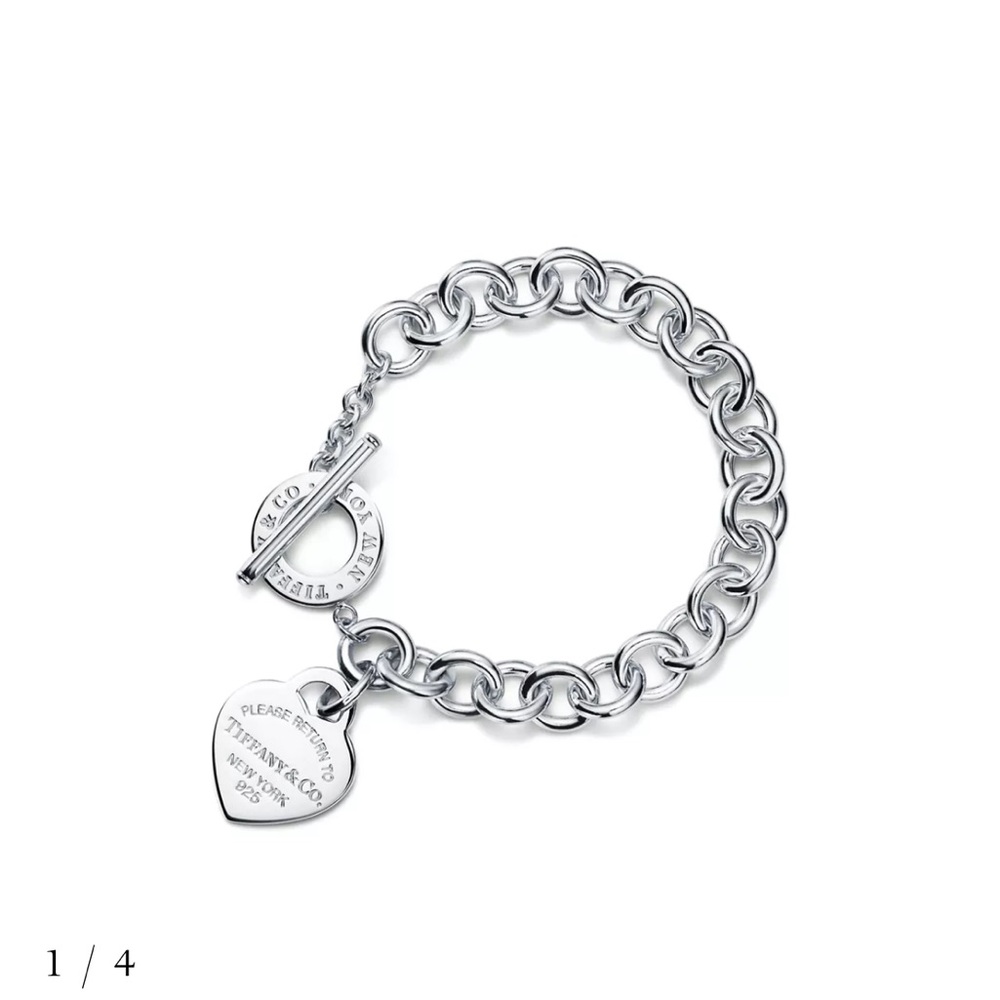 Tiffany & Co. Silver Heart Link Bracelet